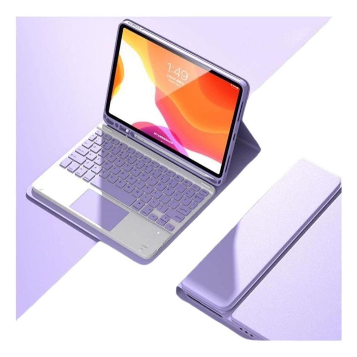 GENERICO - Carcasa 3 en 1 con teclado y Touchpad para iPad 102