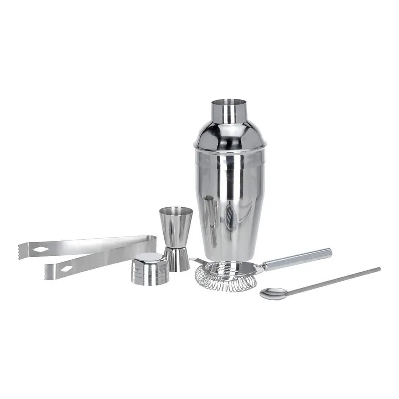 GENERICO - Set de Coctelería 5 Piezas de Acero Inoxidable Elegante