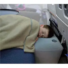 GENERICO - Cojín Inflable Azul para Descanso y Soporte en Viajes