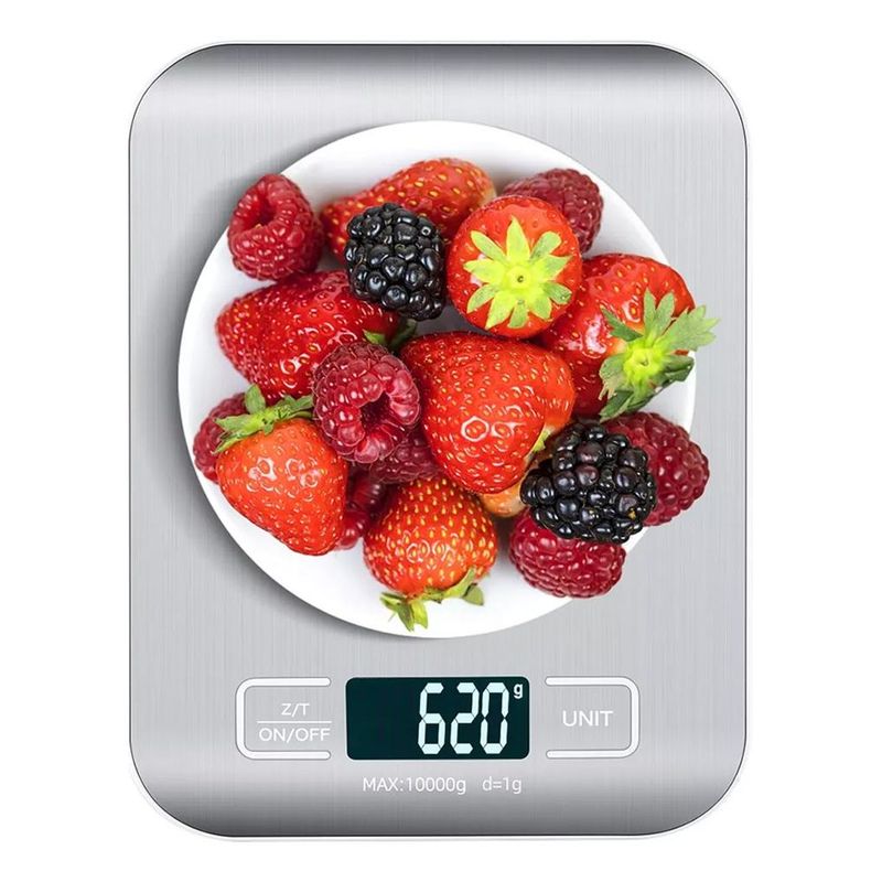 GENERICO - Balanza Digital de Cocina Precisa 10kg con Acero Inoxidable