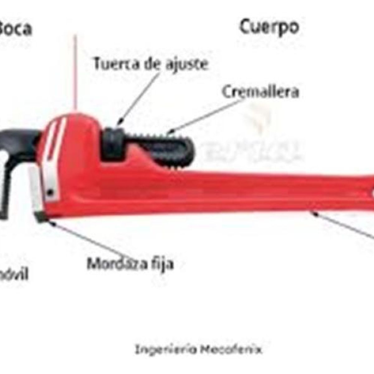 GENERICO - Llave Ajustable Stilson 24 de Acero Reforzado Ergonómica