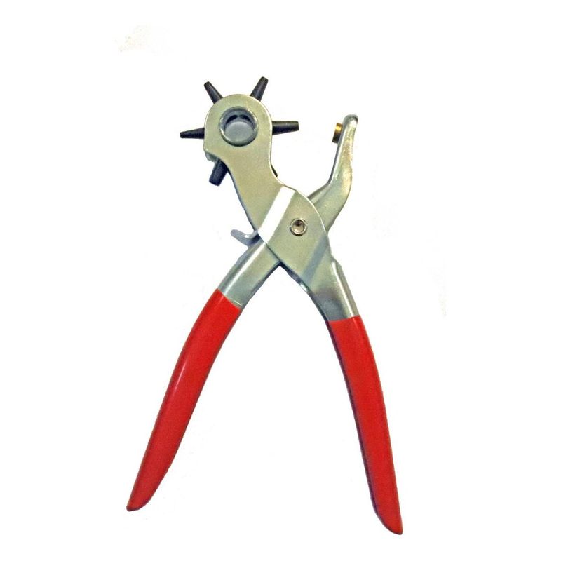 GENERICO - Alicate Perforador Ergonómico con 6 Diámetros para Cuero