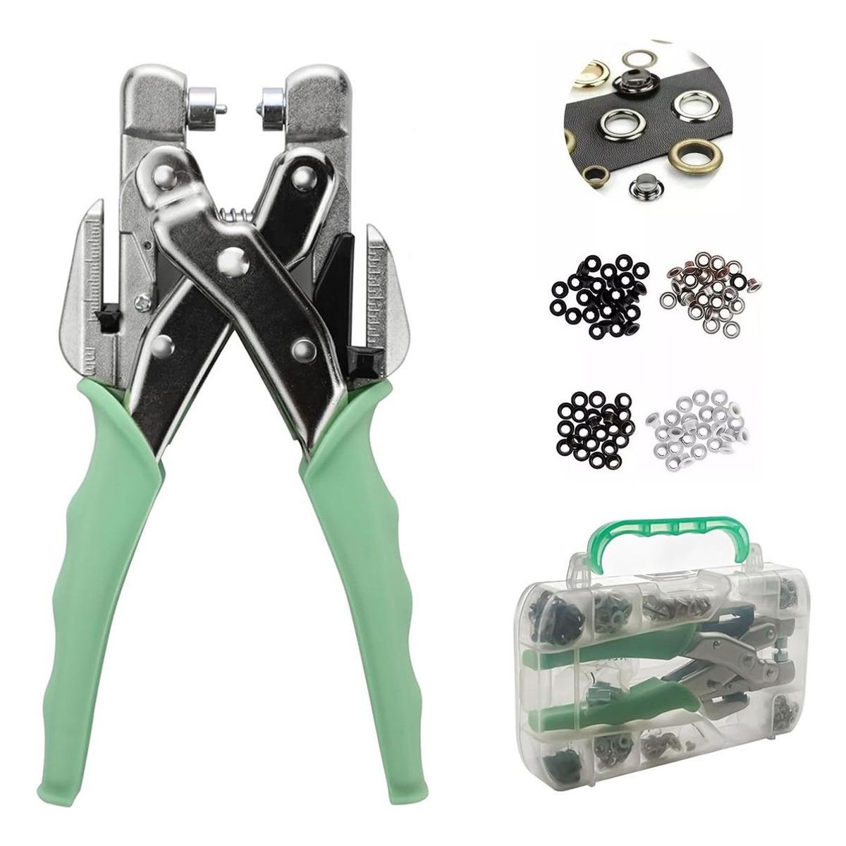 GENERICO - Kit Completo de Alicates para Perforar y Hacer Ojales