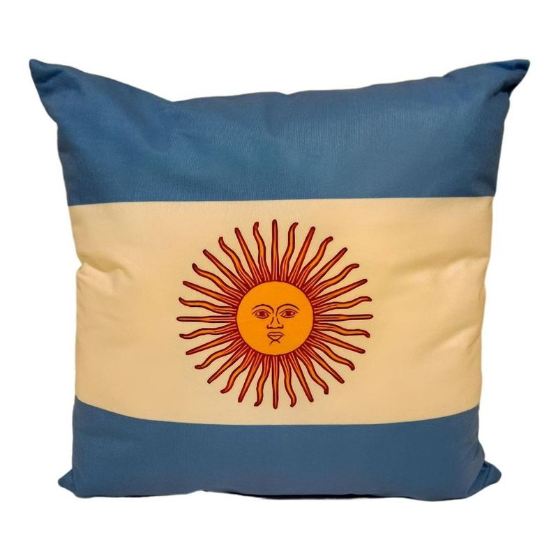 GENERICO - Funda de Cojín Cuadrada Argentina Suave y Lavable 45x45 cm