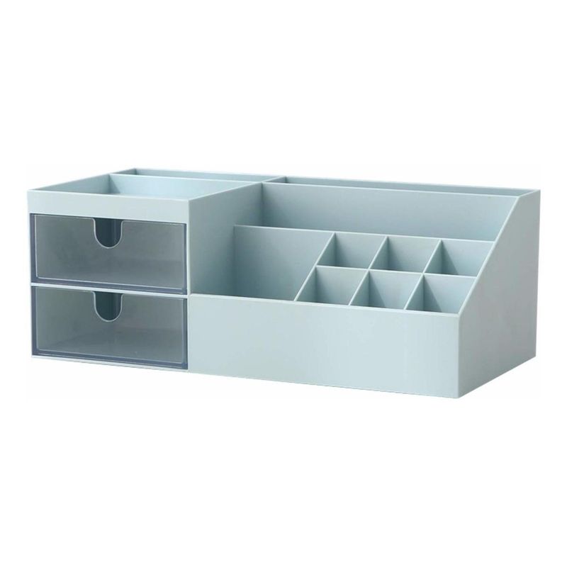 GENERICO - Organizador Compacto de Maquillaje y Cosméticos Azul