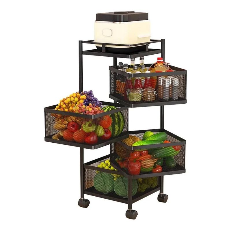 GENERICO - Estante Giratorio Organizador de Frutas y Verduras 4 Pisos