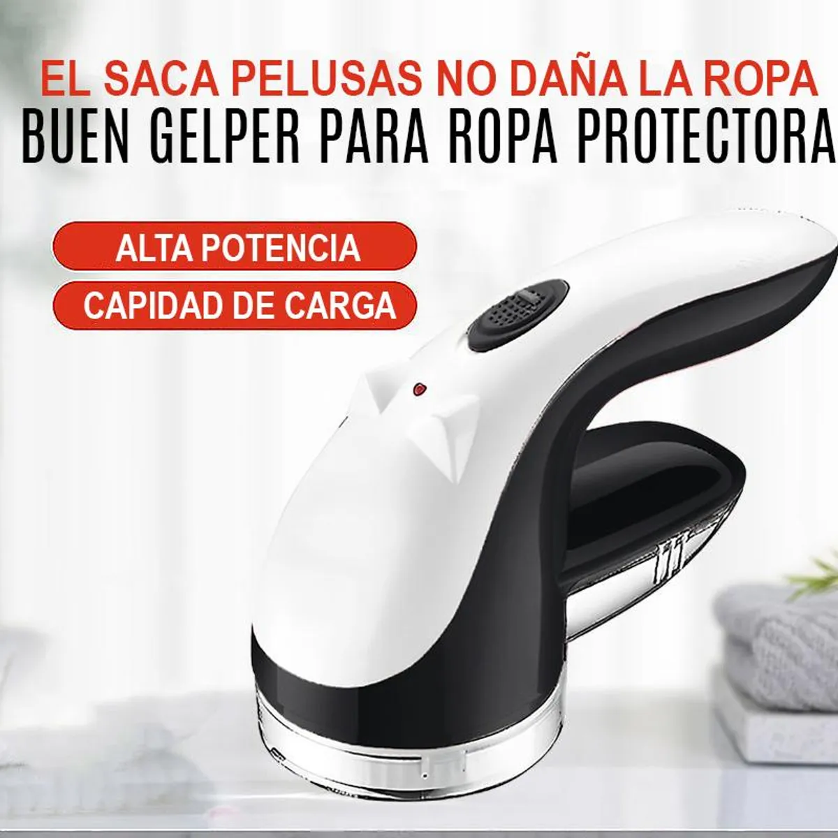 GENERICO - Quitapelusas Recargable para Ropa y Muebles de Plástico