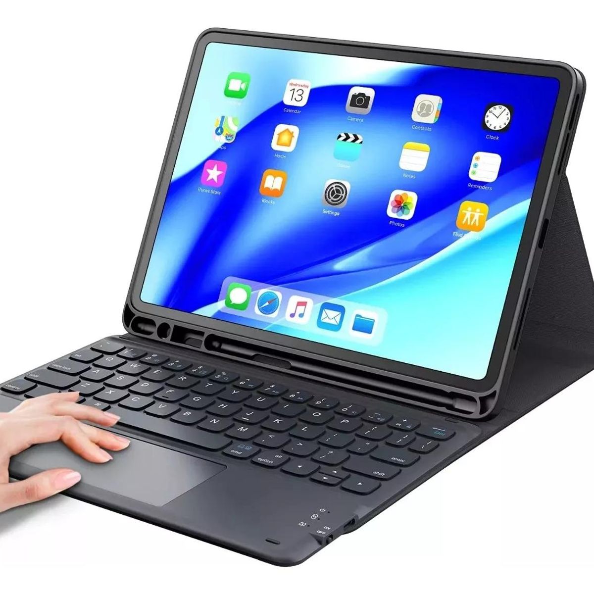 GENERICO - Funda con Teclado y Touchpad para iPad 102 Pulgadas