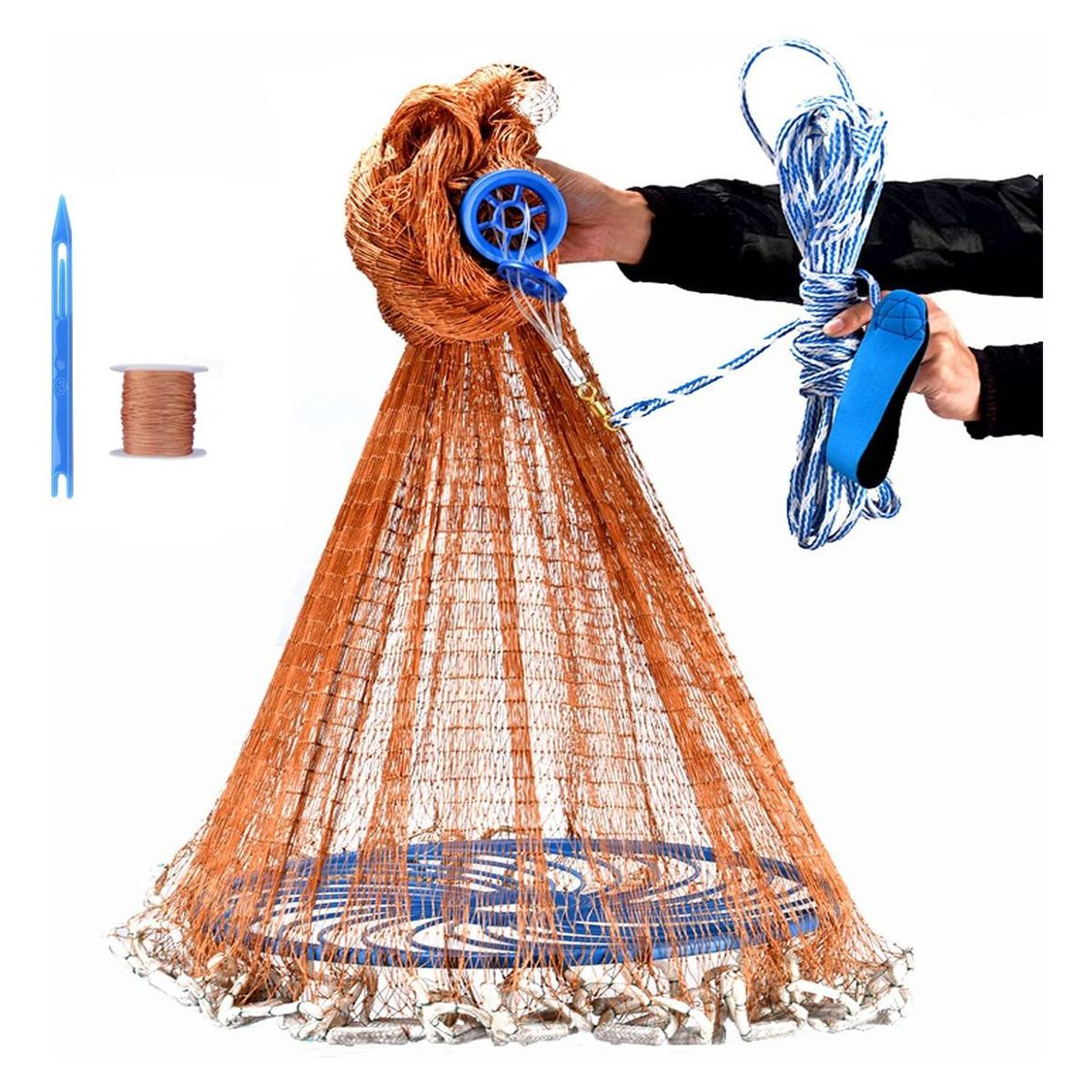 GENERICO - Red de Pesca de Malla 14 Lanza y Captura Fácil 36 m