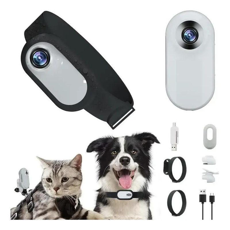GENERICO - Cámara HD para Mascotas y Aventura con Collar Integrado