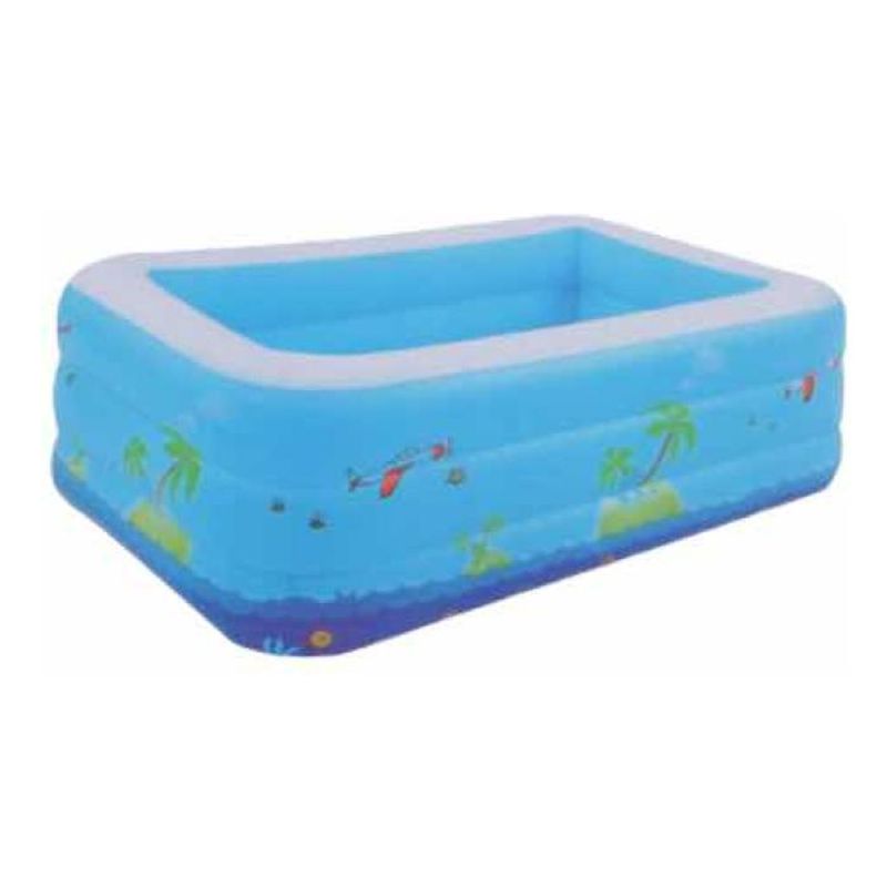 GENERICO - Piscina Inflable Rectangular para Diversión Infantil Azul