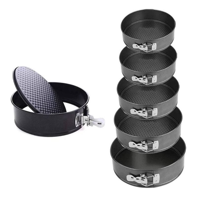 GENERICO - Set de Moldes Desmontables para Tortas - 6 Tamaños Negros