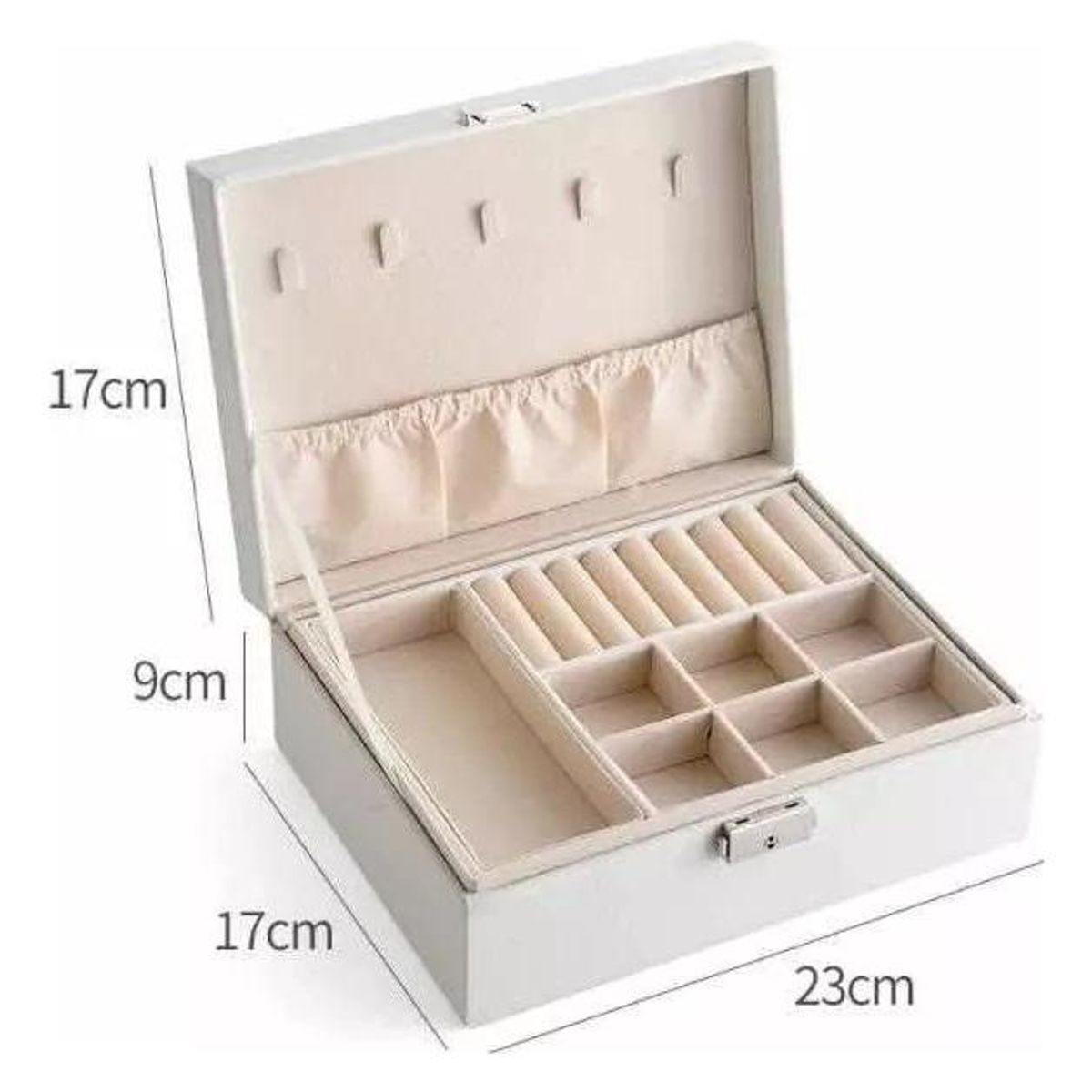 GENERICO - Joyero Organizador Elegante con Divisiones y Cerradura