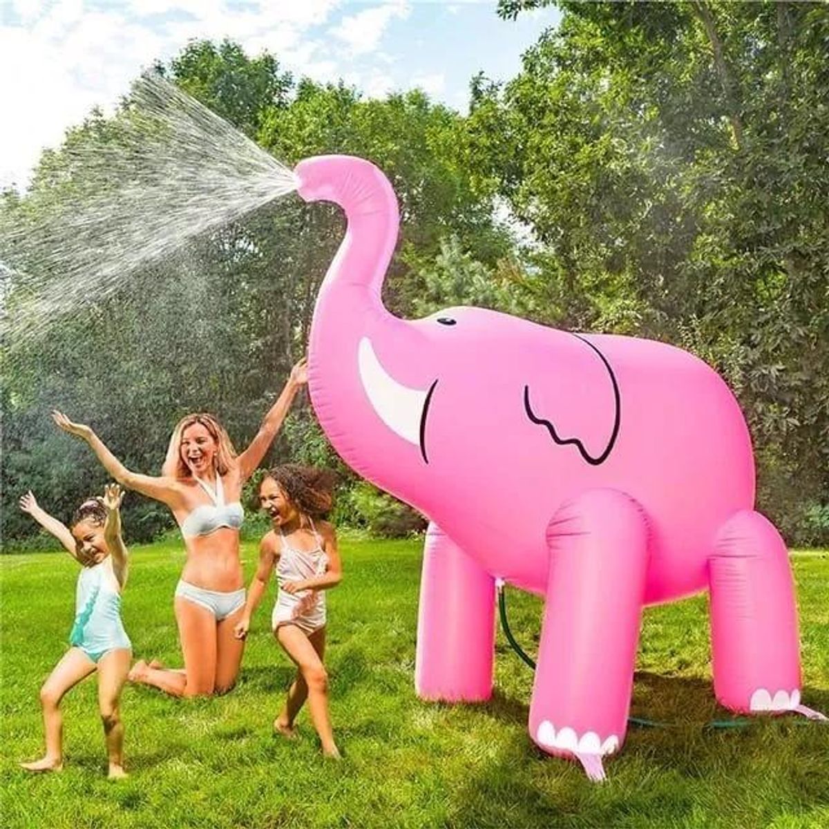 GENERICO - Elefante Inflable Rociador de Agua para Diversión Verano