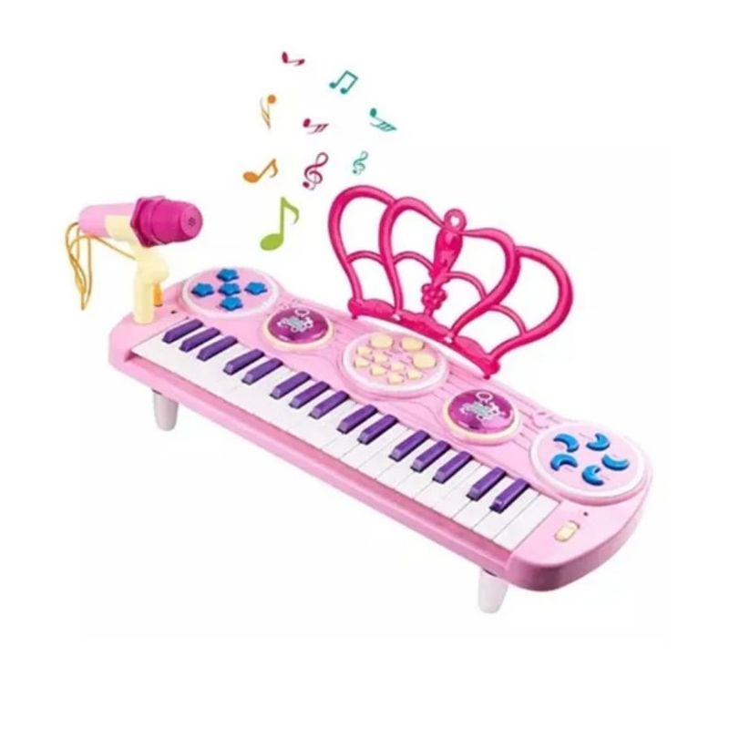 GENERICO - Teclado Piano Para Niños Little Musician Rosa