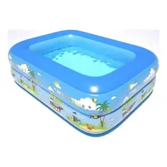 GENERICO - Piscina Inflable Rectangular para Diversión Infantil 120x90 cm.