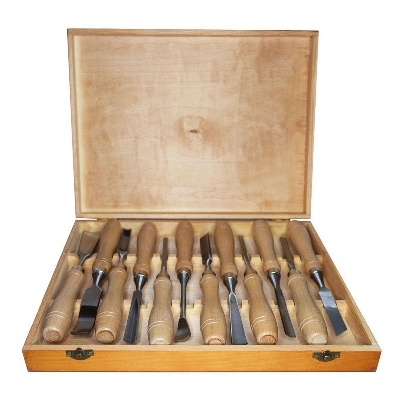 GENERICO - Juego de 12 Gubias para Tallado de Madera Profesional