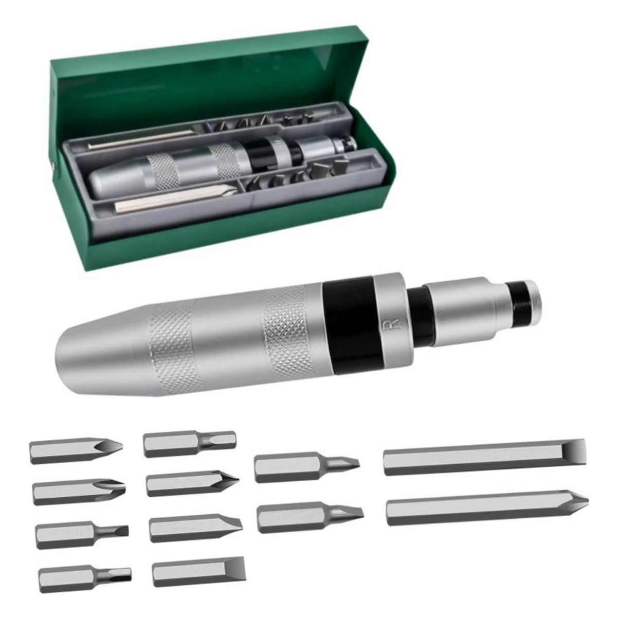 GENERICO - Destornillador de Impacto 13 en 1 con Mango Antideslizante