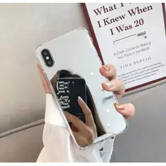 GENERICO - Funda Espejo Plateada para iPhone 7 y 8 Plus Resistente