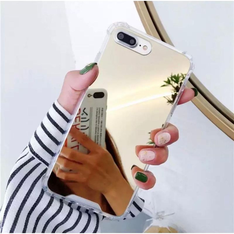 GENERICO - Funda Espejo Dorada de Protección para iPhone 7 y 8 Plus