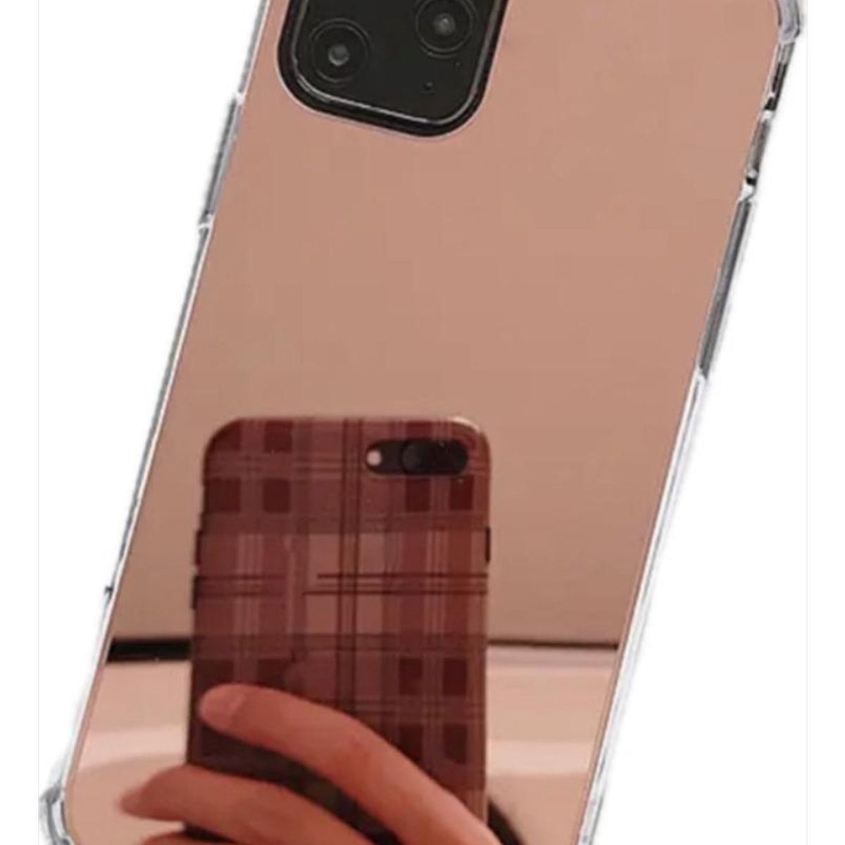 GENERICO - Funda Espejo Protectora Rosada para iPhone 7 y 8 Plus