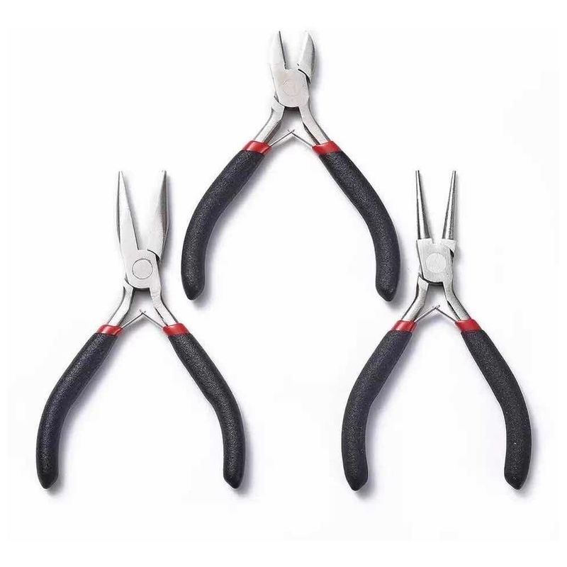 GENERICO - Set de 3 Mini Alicates Universales Antideslizantes y Compactos