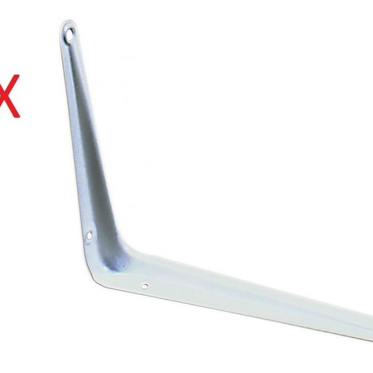 GENERICO - Pack de 12 Escuadras Blancas para Estantes de 15x20 cm