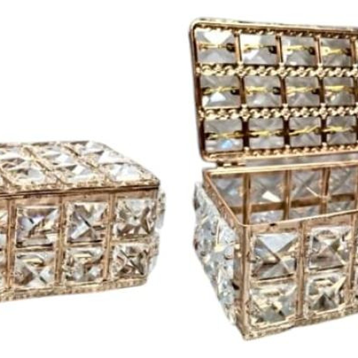 GENERICO - Joyero Pequeño de Cristal para Almacenar Joyas Elegante