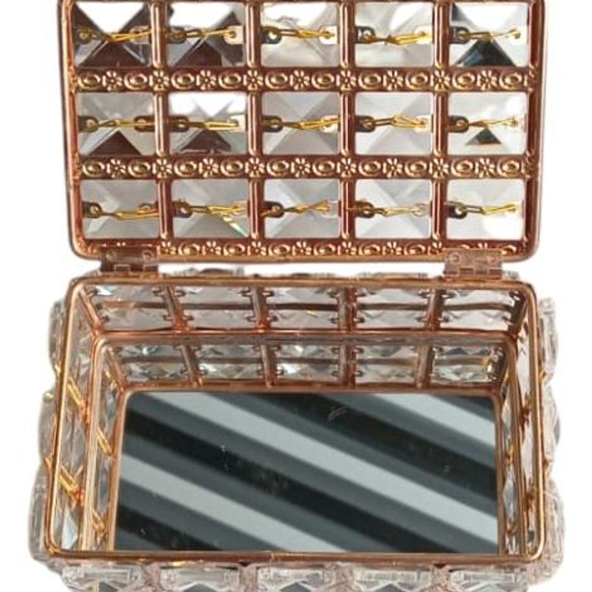 GENERICO - Joyero Pequeño de Cristal para Almacenar Joyas Elegante