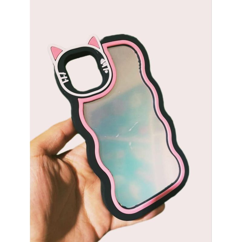 GENERICO - Funda 3D de Silicona con Espejo para iPhone 14 Pro Max Gato