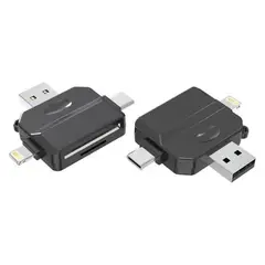 GENERICO - Lector 4 en 1 para Tarjetas SD y TF con Conectividad USB