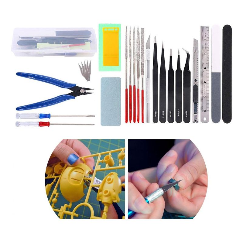GENERICO - Kit Básico de Herramientas para Modelismo de 26 Piezas