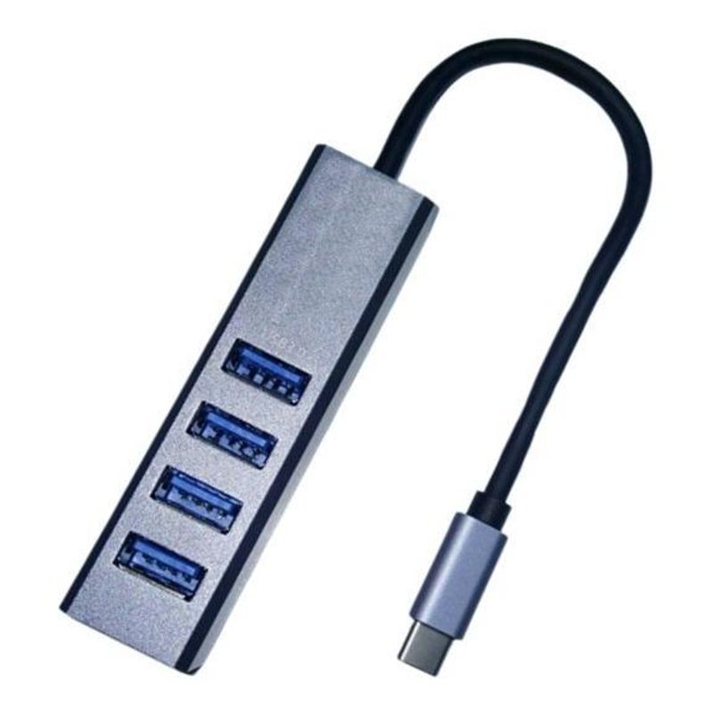 GENERICO - Hub USB-C 30 Metal 4 Puertos para Dispositivos Múltiples