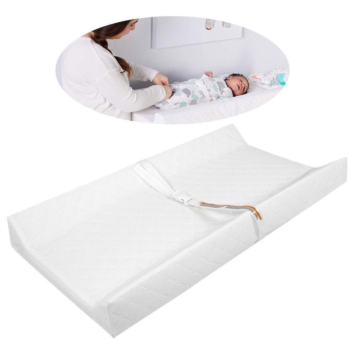 GENERICO - Alfombrilla Suave Impermeable para Cambio de Bebés 80x40 cm