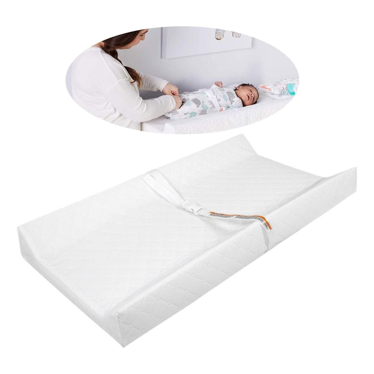 GENERICO - Alfombrilla Suave Impermeable para Cambio de Bebés 80x40 cm