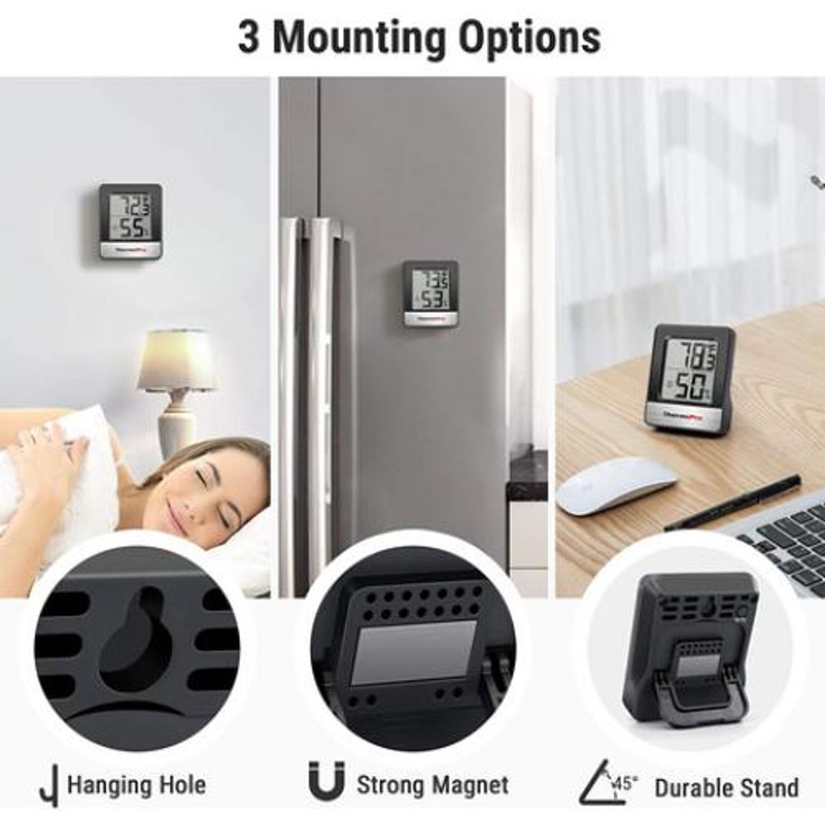 GENERICO - Higrometro y Termómetro Digital Compacto de Interior