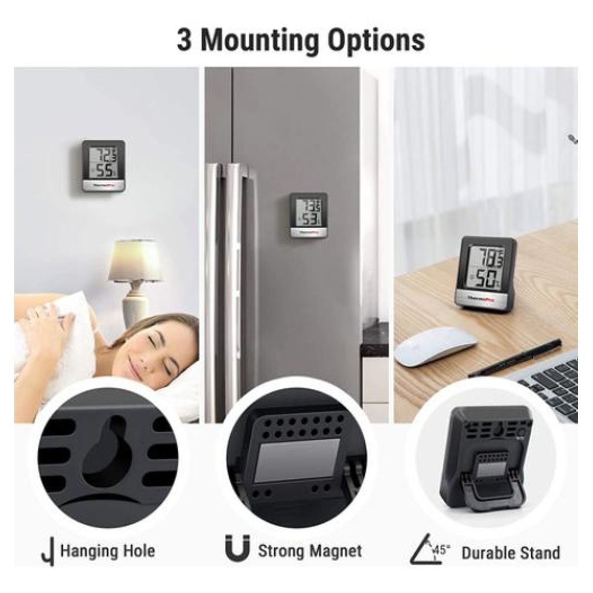 GENERICO - Higrometro y Termómetro Digital Compacto de Interior