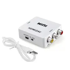 GENERICO - Convertidor HDMI a RCA AV con cables para TV y media