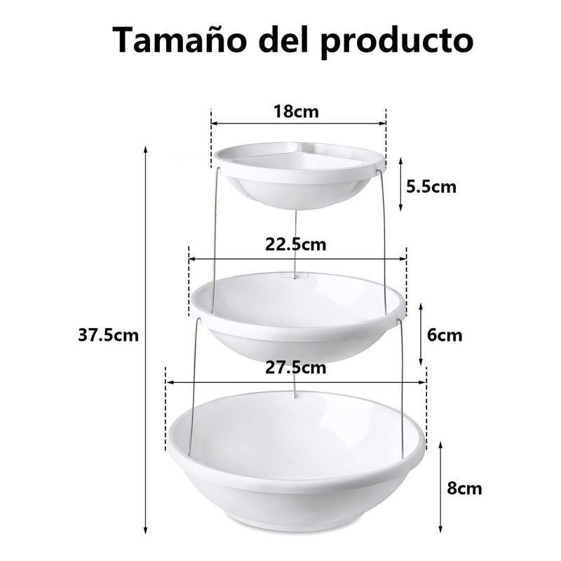 GENERICO - Organizador de Frutas en 3 Niveles con Diseño Modular