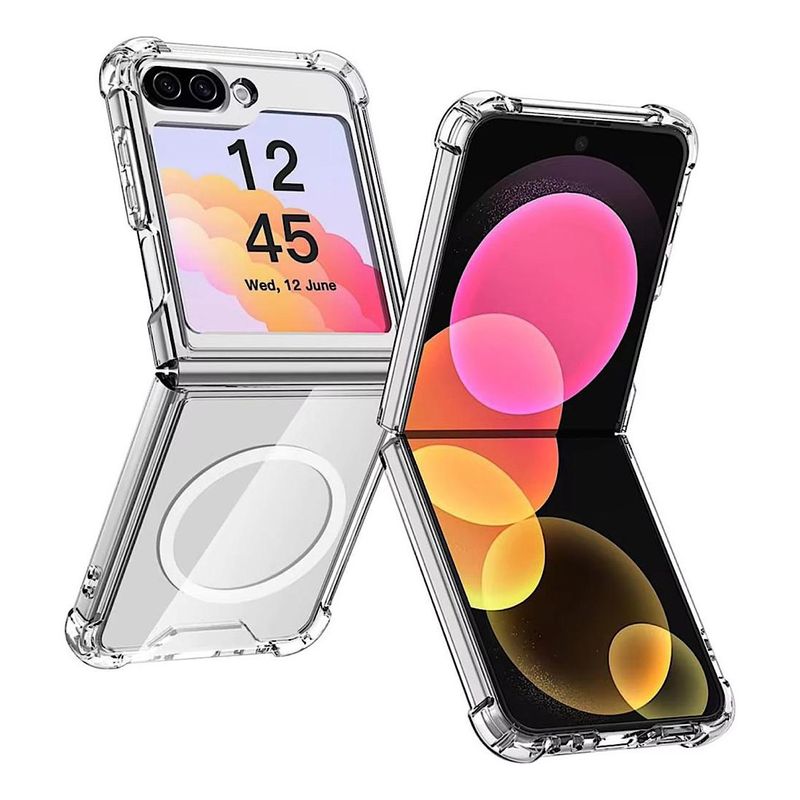 GENERICO - Funda Transparente con Protección y MagSafe para Z Flip 6
