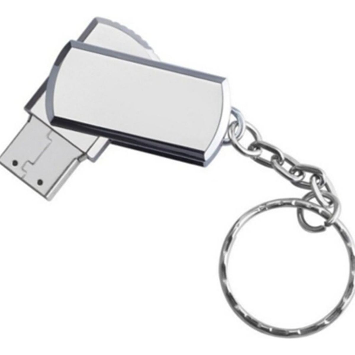GENERICO - Pendrive Giratorio Metálico 8GB USB 20 Compacto Plateado