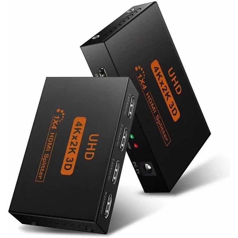 GENERICO - Divisor HDMI 1x4 4K Conecta 1 Pantalla a 4 Dispositivos