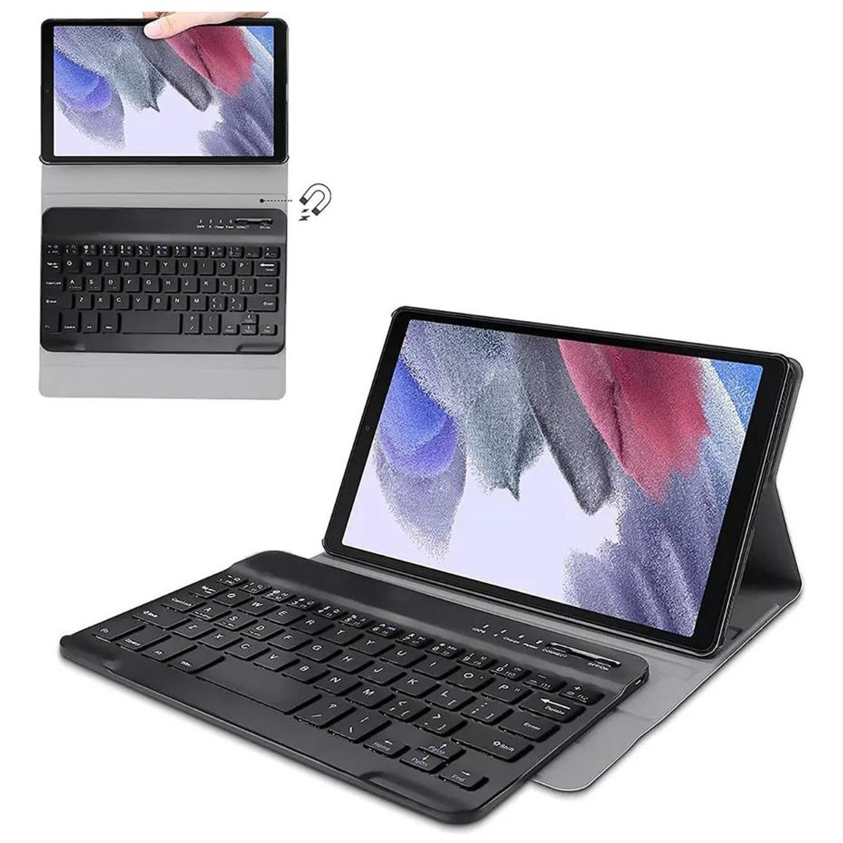 GENERICO - Funda Plegable con Teclado para Tablet de 146 Negra