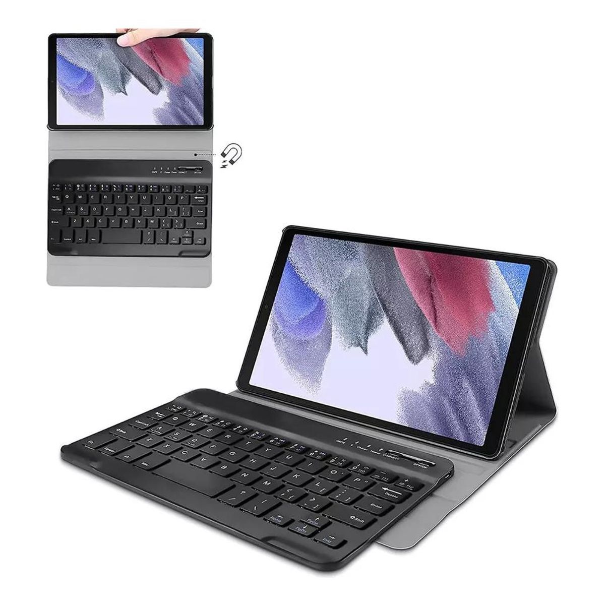 GENERICO - Funda Plegable con Teclado para Tablet de 146 Negra