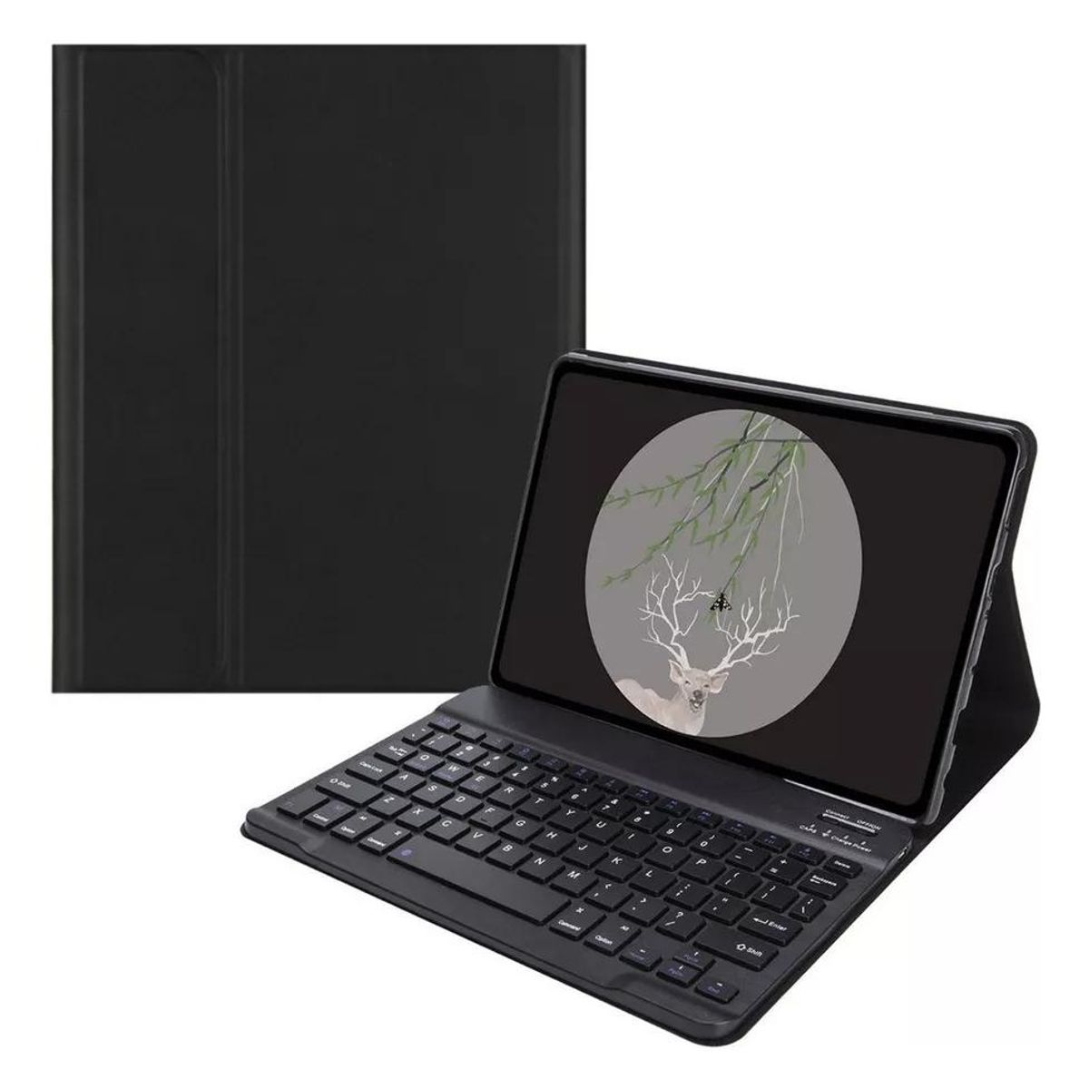 GENERICO - Funda Plegable con Teclado para Tablet de 146 Negra