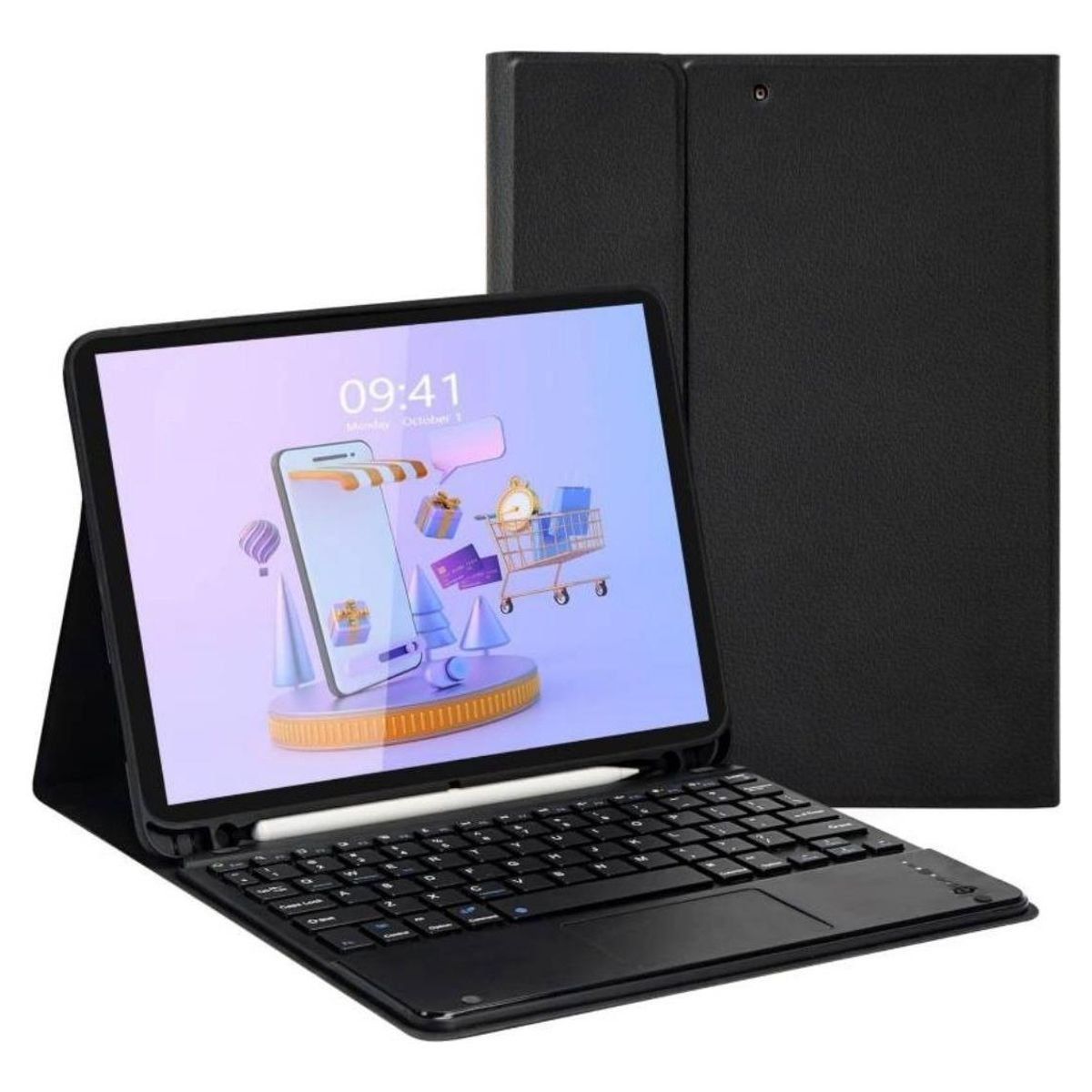 GENERICO - Funda Trípode para iPad con Teclado y Soporte para Lápiz