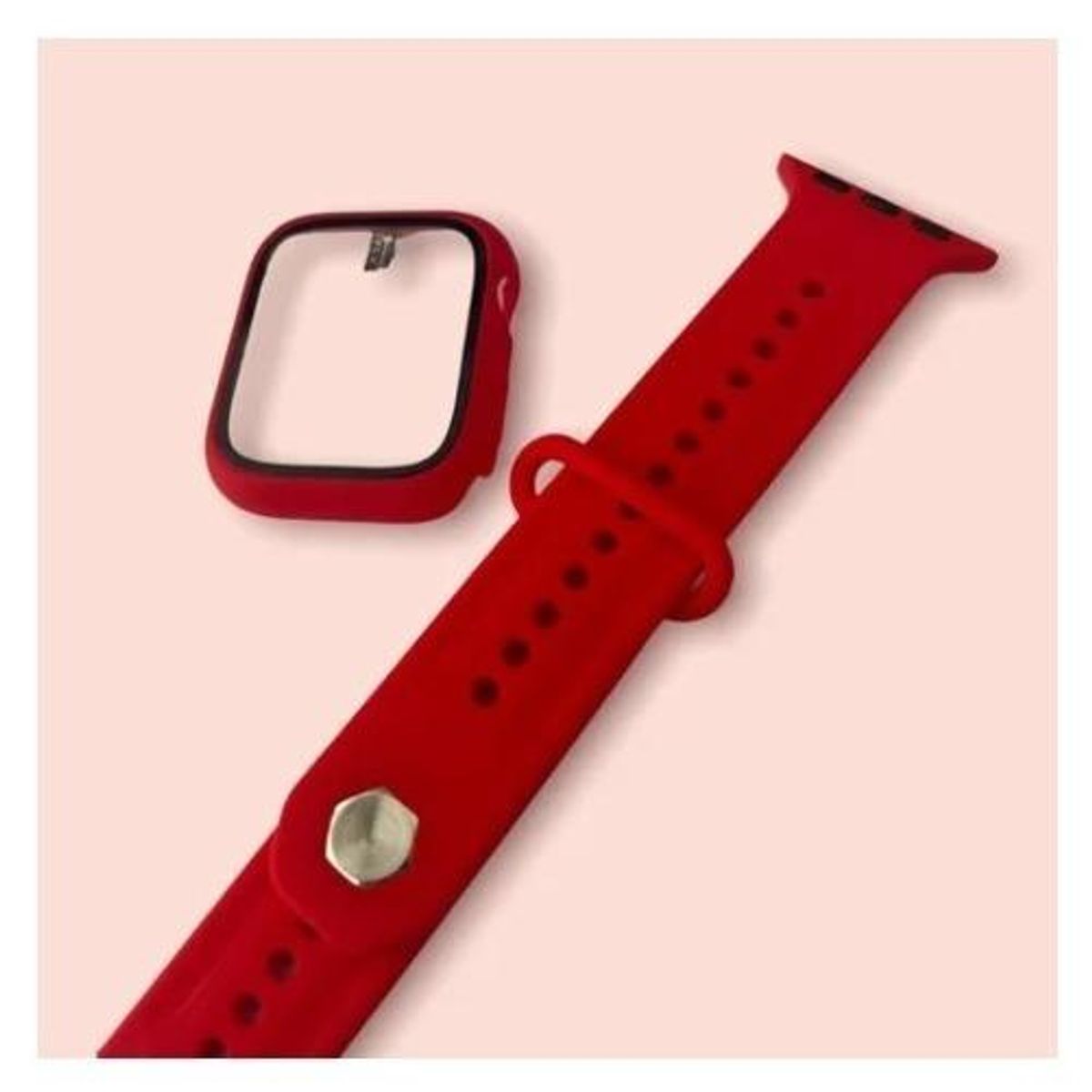 GENERICO - Correa de Silicona y Funda Acrílica para Reloj Inteligente