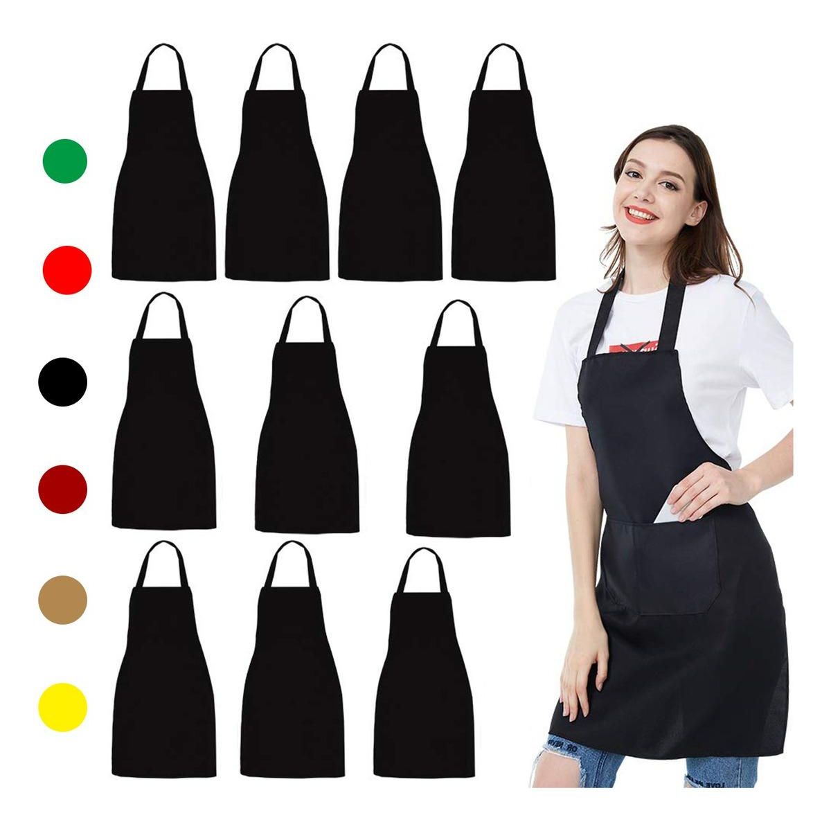 GENERICO - Delantales Unisex 10 Piezas para Chef y Actividades Variadas