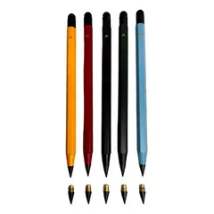 GENERICO - Lápiz Touch Metálico Infinito con Puntas de Repuesto