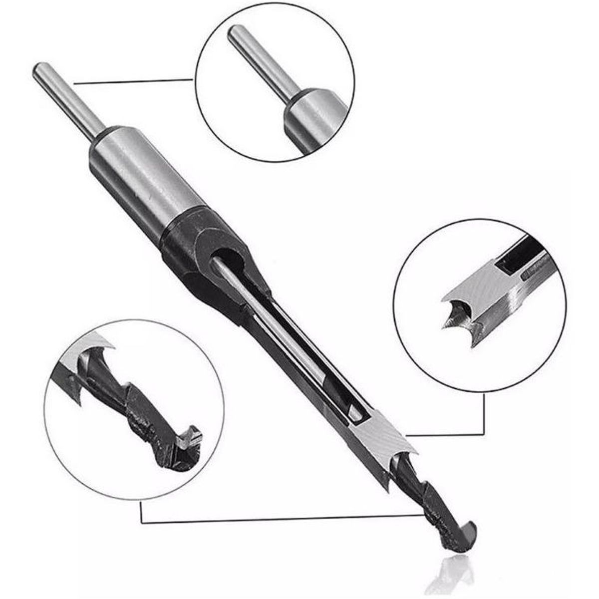 GENERICO - Broca Cincel para Agujeros Cuadrados de 10 mm en Madera